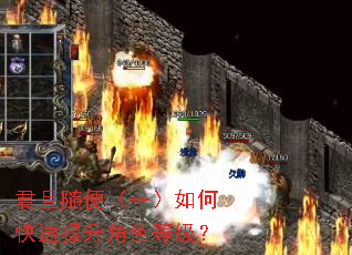 君且随便(一)如何快速提升角色等级? 君且随便(一)如何快速提升角色等级?