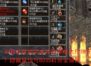 ��θ�Чˢȡδ֪�ĺڰ�������ͼ������·����BOSS����ȫ����