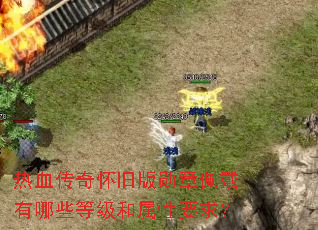 热血传奇怀旧版勋章佩戴有哪些等级和属性要求? 热血传奇怀旧版勋章佩戴有哪些等级和属性要求?