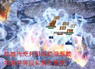 热血传奇怀旧版勋章佩戴有哪些等级和属性要求? 热血传奇怀旧版勋章佩戴有哪些等级和属性要求?