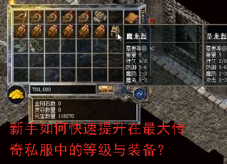 新手如何快速提升在最大传奇私服中的等级与装备? 新手如何快速提升在最大传奇私服中的等级与装备?