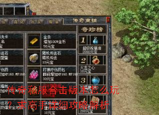 传奇私服合击版本怎么玩?求高手详细攻略解析 传奇私服合击版本怎么玩?求高手详细攻略解析
