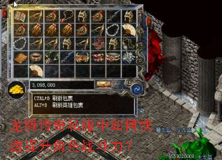 龙腾传奇私服中如何快速提升角色战斗力? 龙腾传奇私服中如何快速提升角色战斗力?