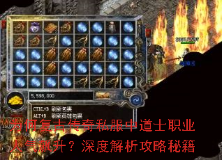 为何复古传奇私服中道士职业人气飙升?深度解析攻略秘籍 为何复古传奇私服中道士职业人气飙升?深度解析攻略秘籍